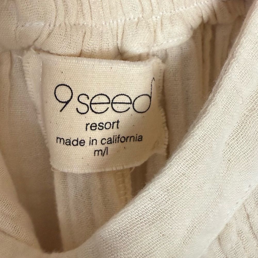 9 Seed Gauze Ruffle Midi Dress M - Picture 3 of 5